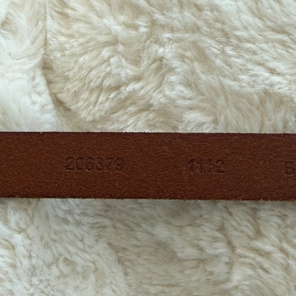 Fossil Women's Brown Leather Brass Tone Studded Belt. Size Small - Picture 6 of 8